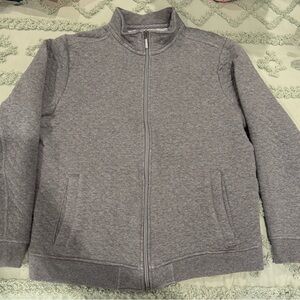 Men's Gray Quilted Zip up Jacket